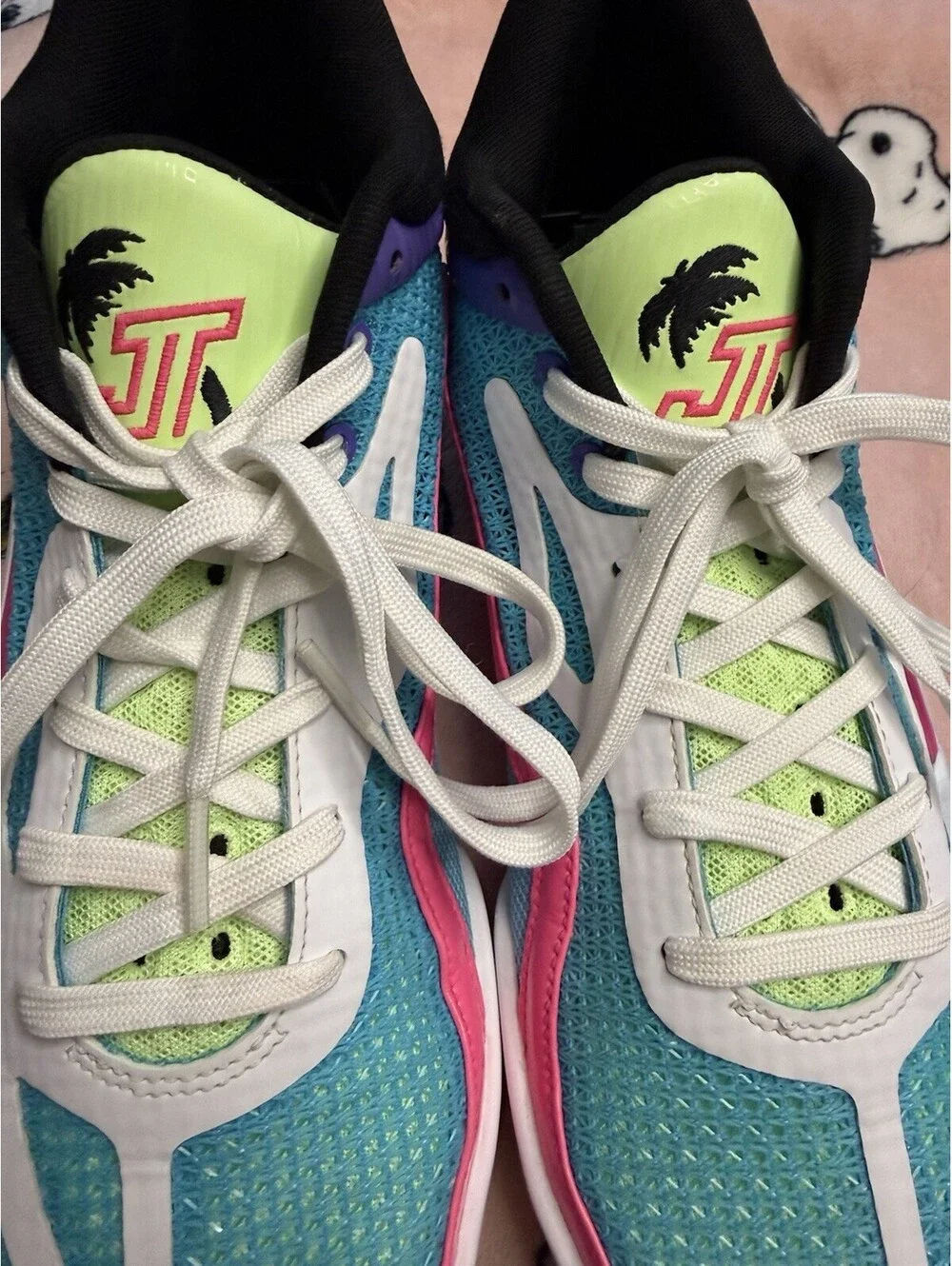 Jordan Tatum 1 Wave Runner FV0169-400 Blue/Pink/Purple Low Top Mesh Sneaker
